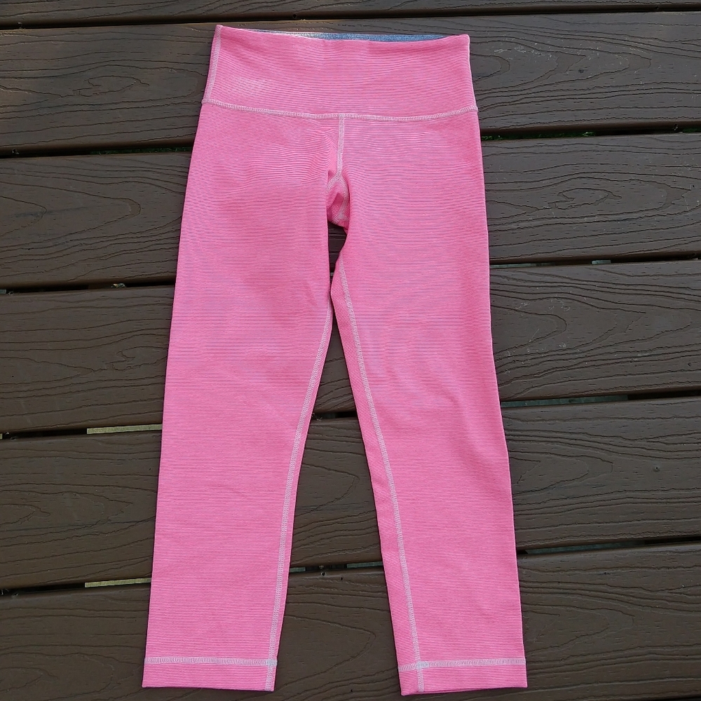 Rare Lululemon Wunder Under Crop Dune Flash Wee - image 6